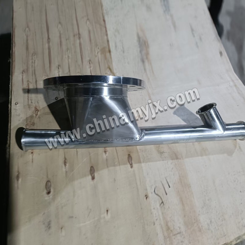 Custom Stainless Steel Reducing Pipe Assembly Flanged Non-Standard Vacuum Transition Manifold