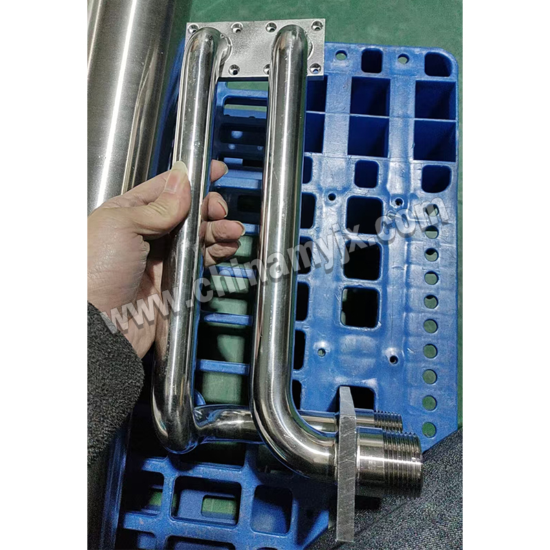 Custom Stainless Steel U-Type Cooling Heating Coil Tube Flange Mounted Vacuum Chamber Heat Exchanger