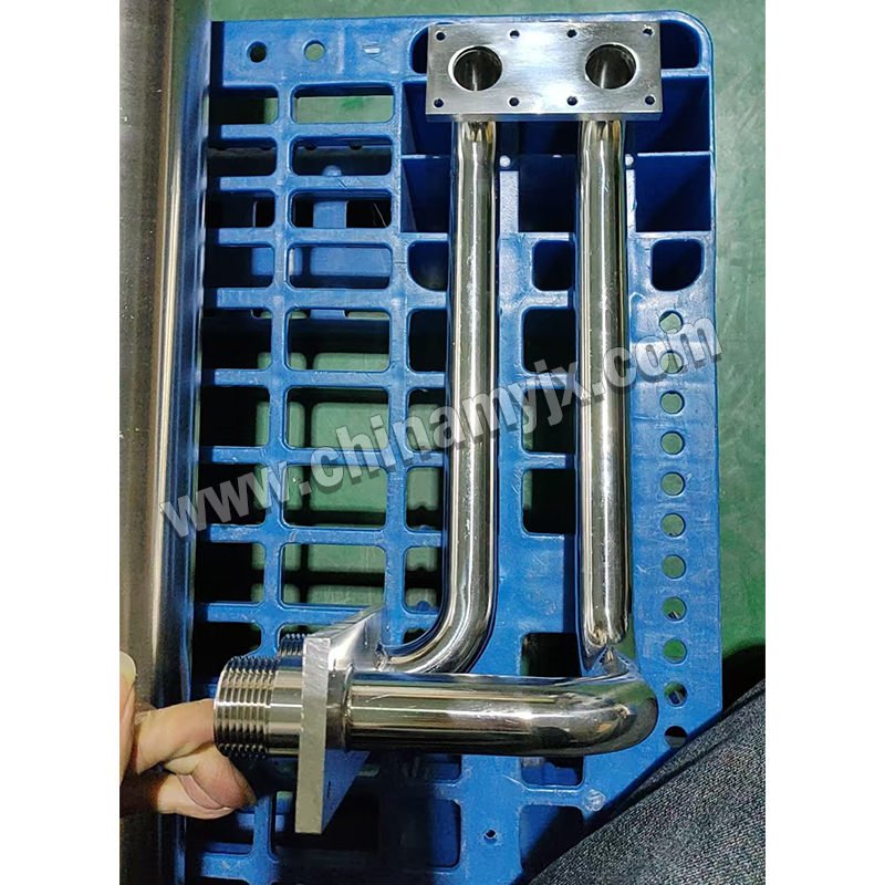 Custom Stainless Steel U-Type Cooling Heating Coil Tube Flange Mounted Vacuum Chamber Heat Exchanger