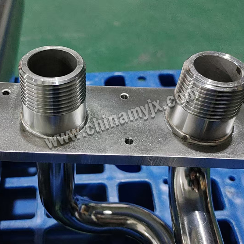 Custom Stainless Steel U-Type Cooling Heating Coil Tube Flange Mounted Vacuum Chamber Heat Exchanger