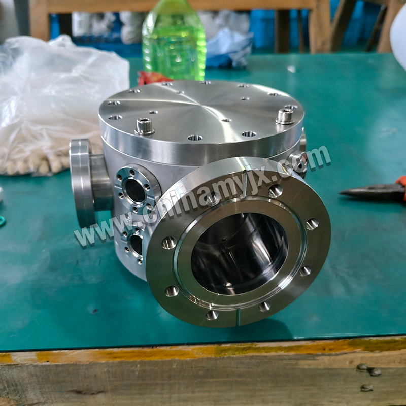 Custom Stainless Steel UHV Vacuum Chamber CF Flange Multi-Port Vacuum Vessel for Laboratory Vacuum Equipment