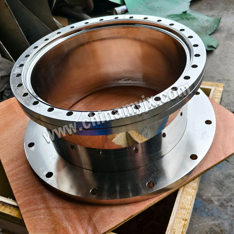 Custom Stainless Steel Vacuum Flange Transition Cylinder Large Diameter Vacuum Flange Connector for High Vacuum System
