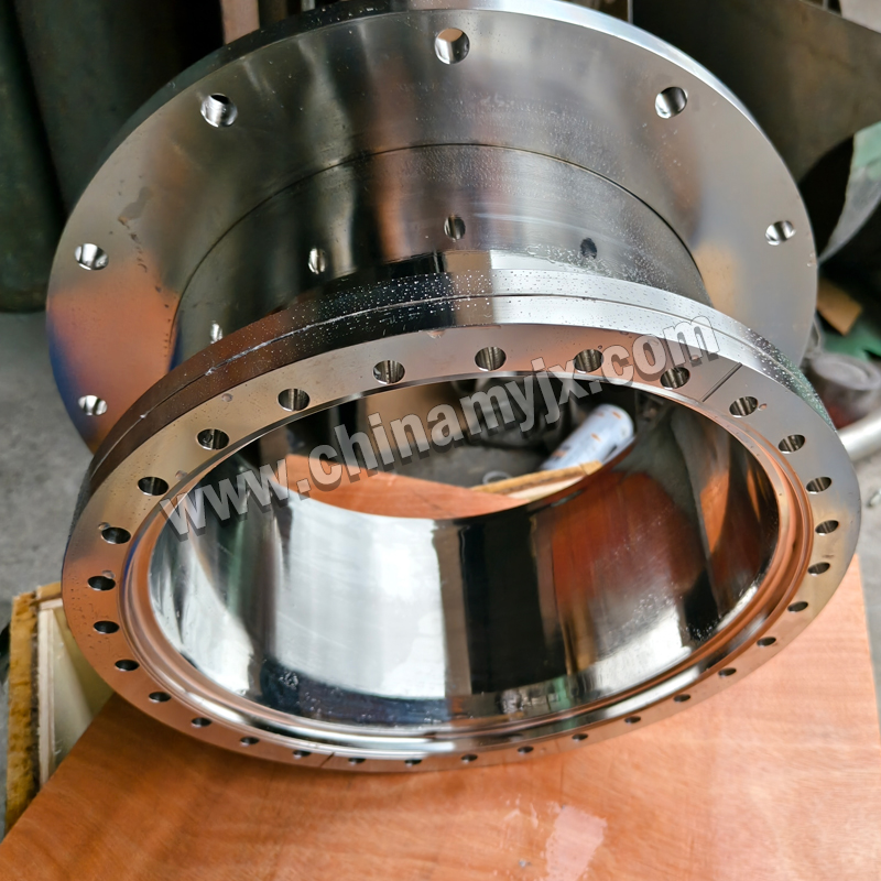 Custom Stainless Steel Vacuum Flange Transition Cylinder Large Diameter Vacuum Flange Connector for High Vacuum System