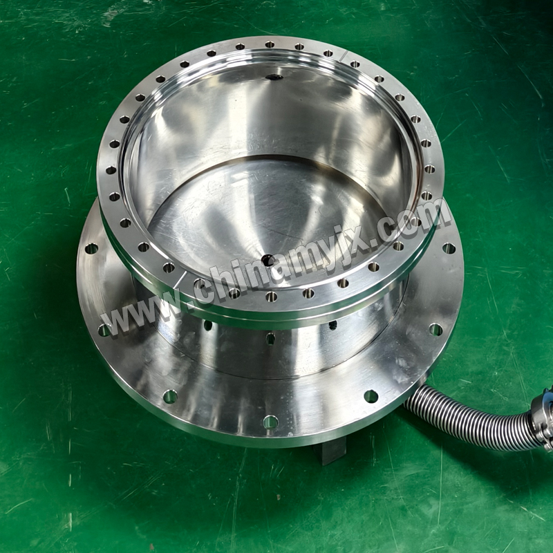 Custom Stainless Steel Vacuum Flange Transition Cylinder Large Diameter Vacuum Flange Connector for High Vacuum System