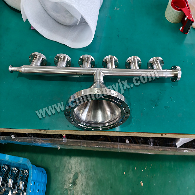 Custom Stainless Steel Vacuum Manifold Multi-Port CF Flange Vacuum Distribution Header for High Vacuum System