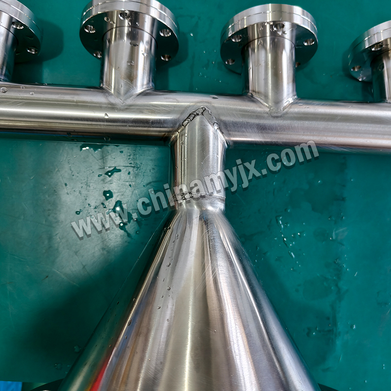Custom Stainless Steel Vacuum Manifold Multi-Port CF Flange Vacuum Distribution Header for High Vacuum System