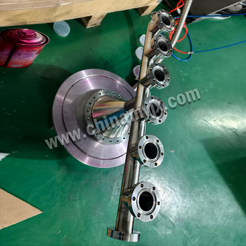 Custom Stainless Steel Vacuum Manifold Multi-Port CF Flange Vacuum Distribution Header for High Vacuum System