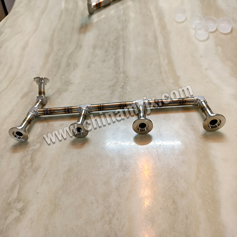 Custom Stainless Steel Vacuum Manifold Multi-Port KF Flange Vacuum Distribution Pipe for High Vacuum System