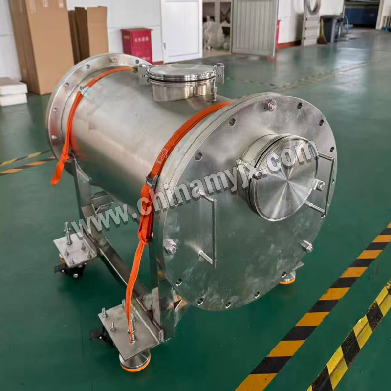 Horizontal Large Stainless Steel Vacuum Chamber Cylindrical Vacuum Vessel with Wheels for Industrial Vacuum Process