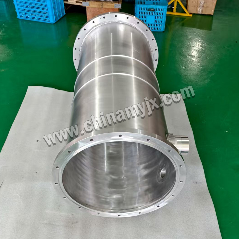 Large Horizontal Aluminum Vacuum Chamber Cylindrical UHV Vacuum Vessel with ISO Flanges