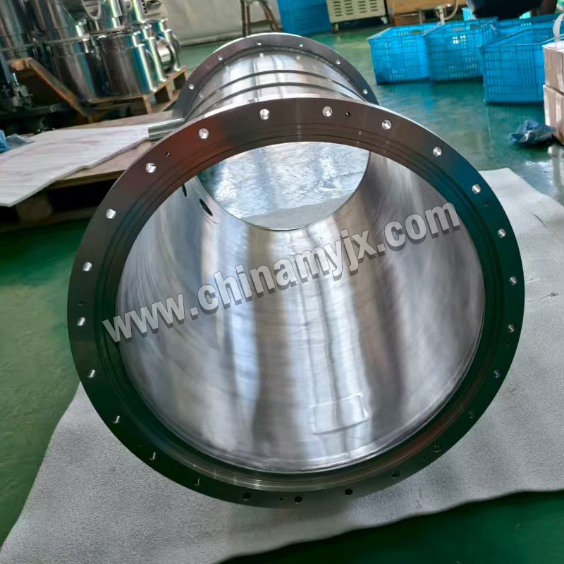 Large Horizontal Aluminum Vacuum Chamber Cylindrical UHV Vacuum Vessel with ISO Flanges