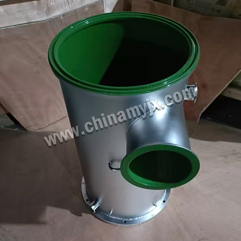 Stainless Steel T-Type Tee with PTFE ETFE Coating Anti-Corrosion Flanged Duct Fitting for Chemical Exhaust System