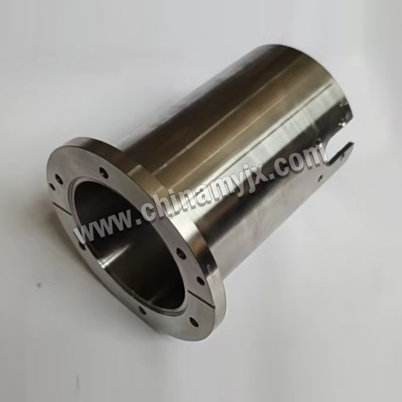 Custom Machined Stainless Steel Flanged Sleeve Industrial Equipment Bushing with Mounting Holes