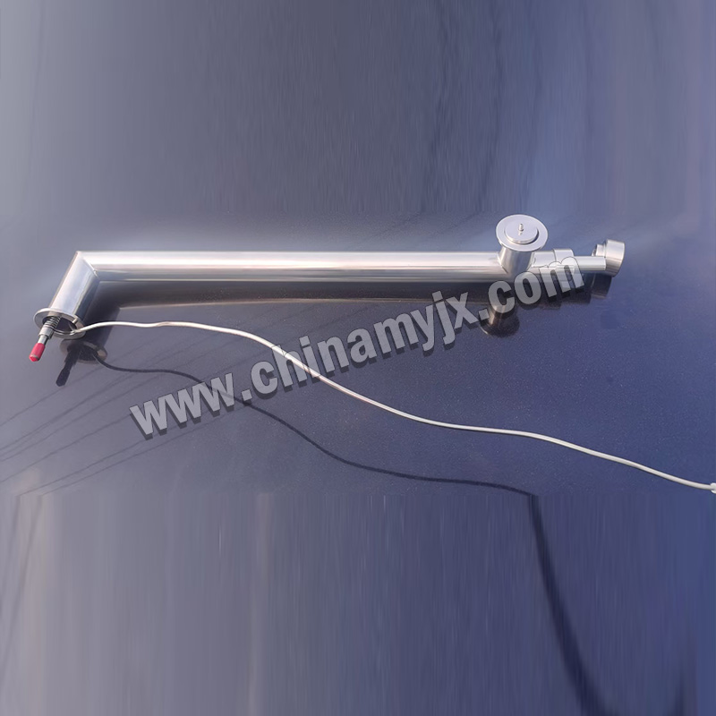 Custom Sanitary L-Type Thermowell with RTD Sensor Stainless Steel Vacuum Sampling & Temperature Probe