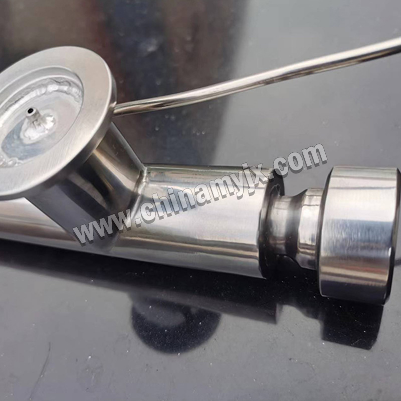 Custom Sanitary L-Type Thermowell with RTD Sensor Stainless Steel Vacuum Sampling & Temperature Probe