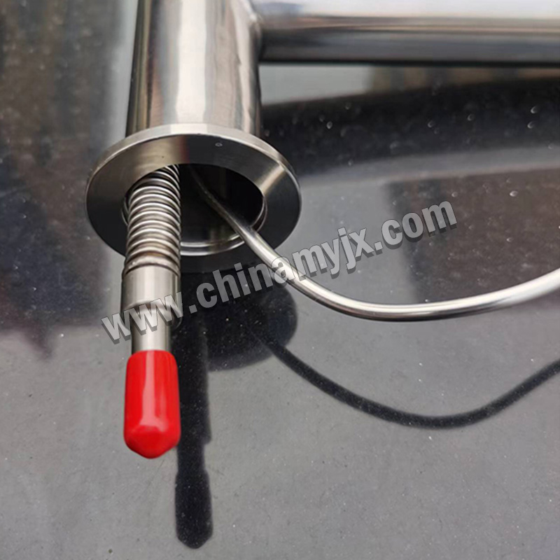 Custom Sanitary L-Type Thermowell with RTD Sensor Stainless Steel Vacuum Sampling & Temperature Probe