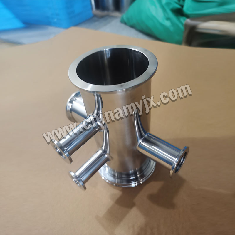 Custom Stainless Steel 5-Port Vacuum Manifold ISO/KF Flange Multi-Way Distribution Pipe
