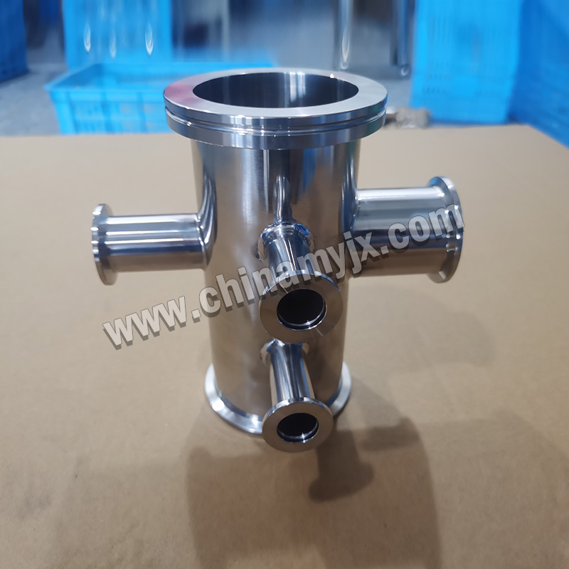 Custom Stainless Steel 5-Port Vacuum Manifold ISO/KF Flange Multi-Way Distribution Pipe