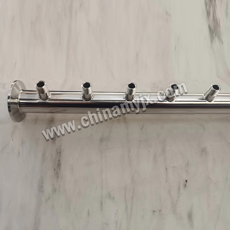 Custom Stainless Steel Multi-Outlet Sanitary Manifold Vacuum Fluid Distribution Header
