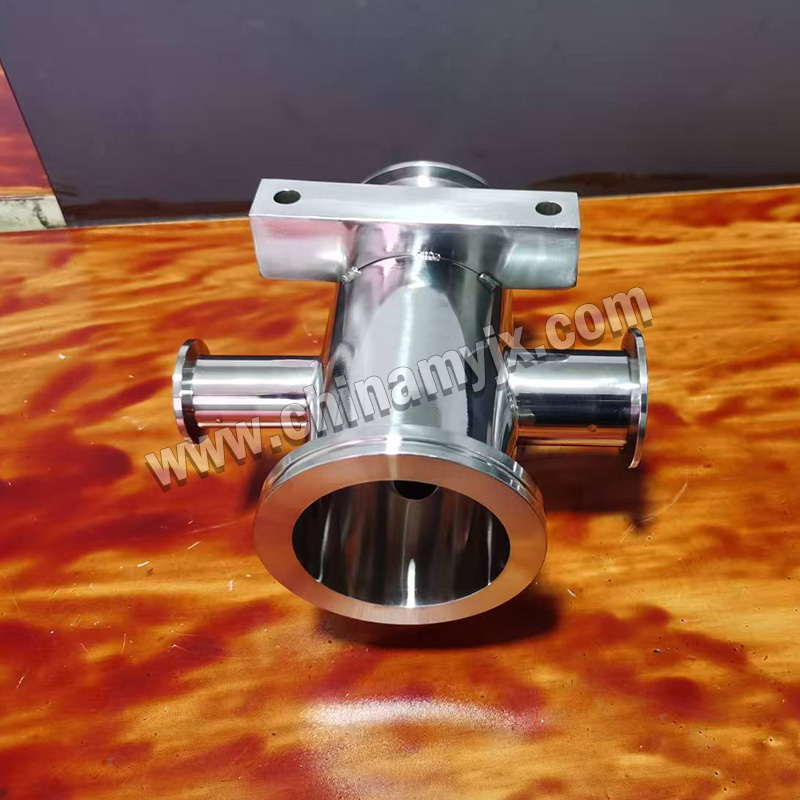 Custom Stainless Steel Multi-Port Vacuum Manifold KF Flange Vacuum Distribution Header with Mounting Bracket