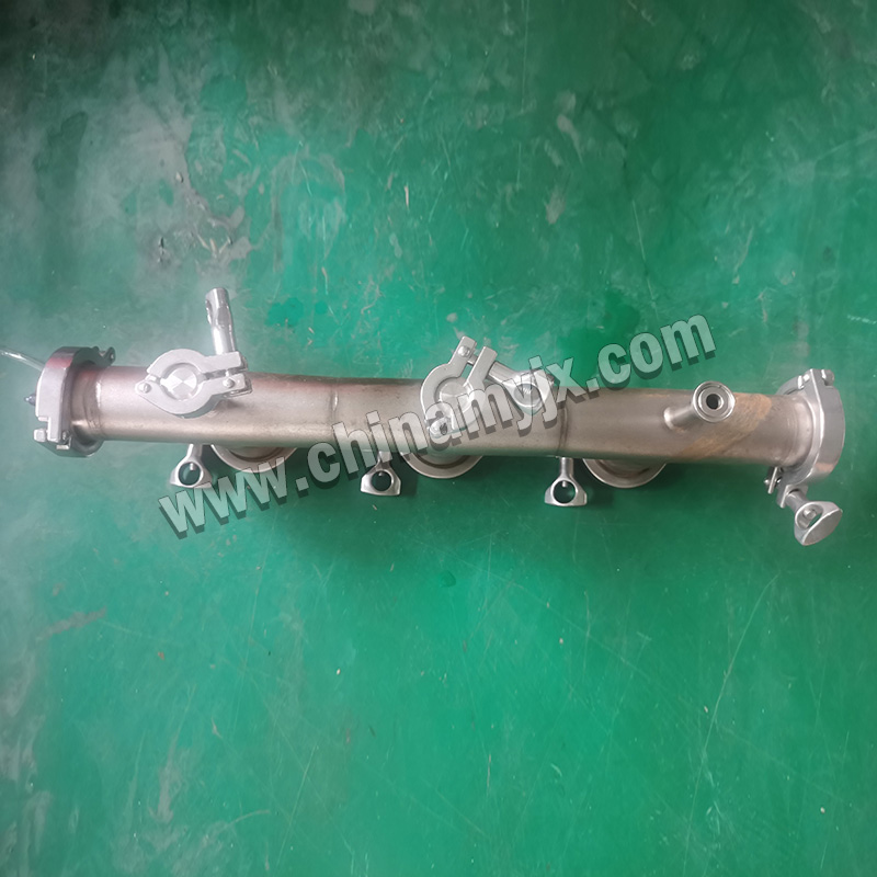Custom Stainless Steel Sanitary Multi-Branch Manifold Tri-Clamp Vacuum Distribution Header