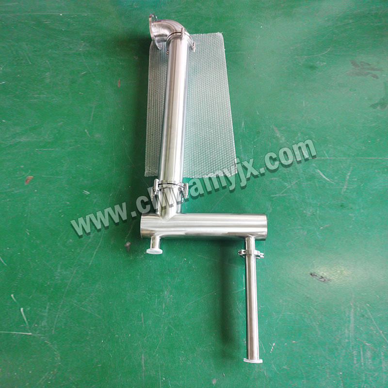 Custom Stainless Steel Sanitary Multi-Directional Pipe Assembly with Tri-Clamp Connections