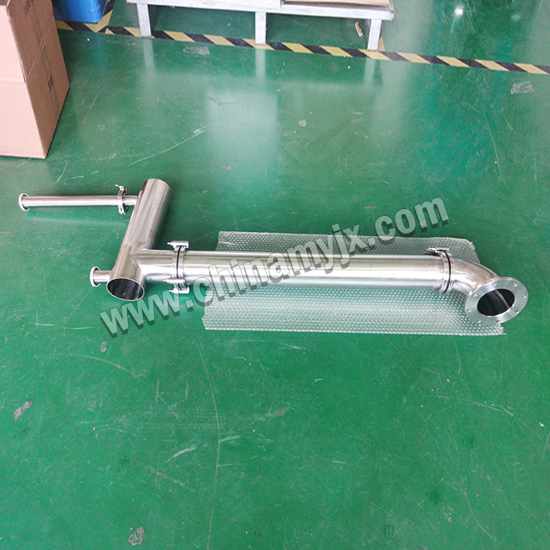 Custom Stainless Steel Sanitary Multi-Directional Pipe Assembly with Tri-Clamp Connections