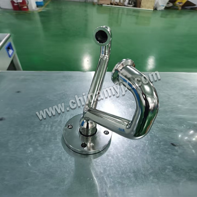 Custom Stainless Steel Sanitary Y-Type Multi-Port Pipe Assembly with Mounting Flange