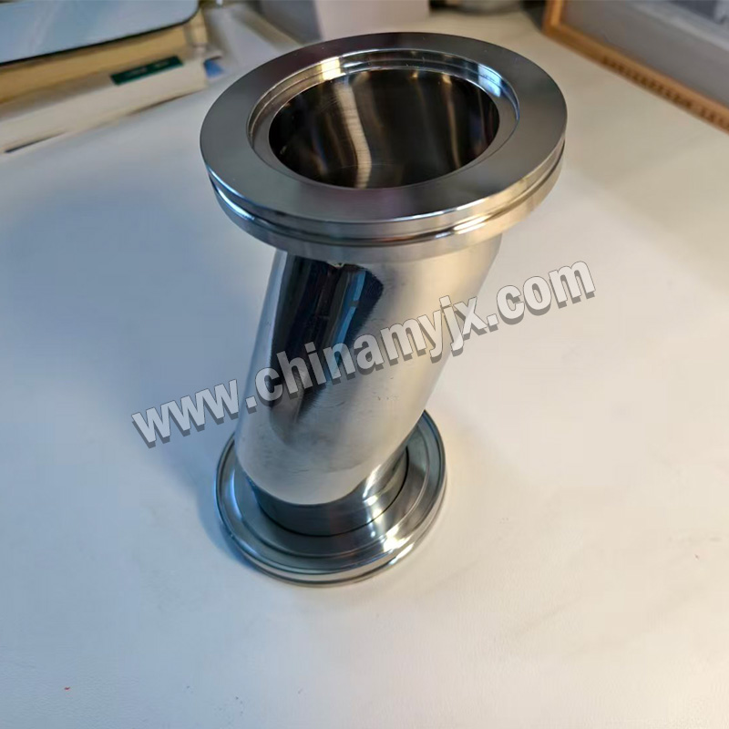 Custom Stainless Steel Vacuum Eccentric Flange Pipe ISO/CF Angled Connection Tube