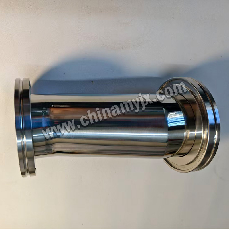 Custom Stainless Steel Vacuum Eccentric Flange Pipe ISO/CF Angled Connection Tube