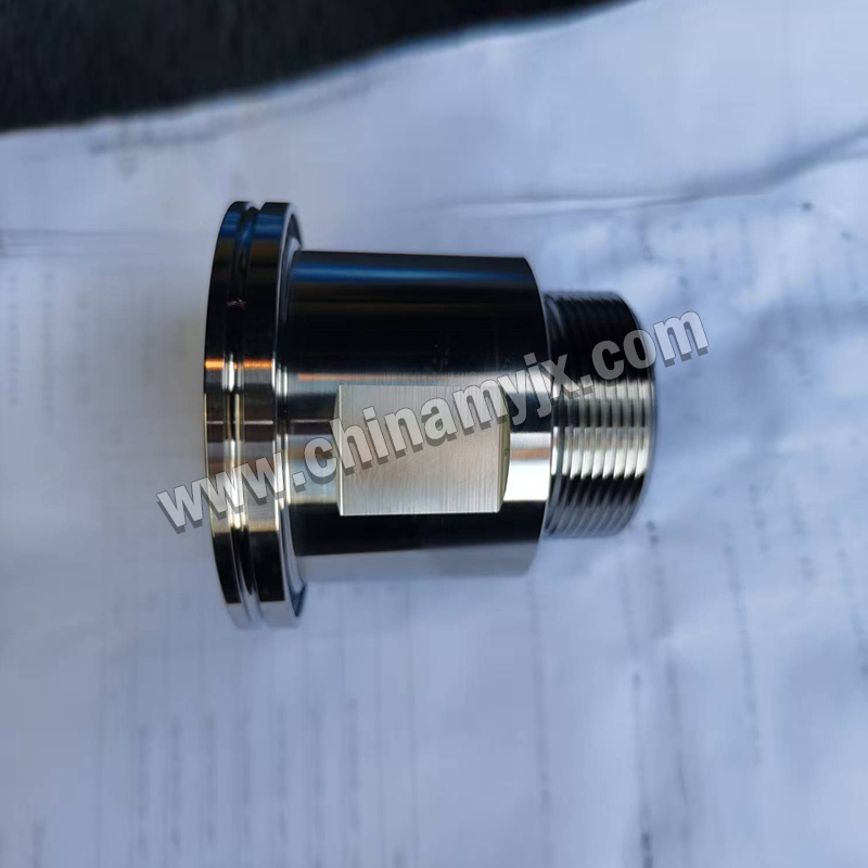 Custom Stainless Steel Vacuum Flange to Male Thread Adapter High Vacuum Conversion Fitting