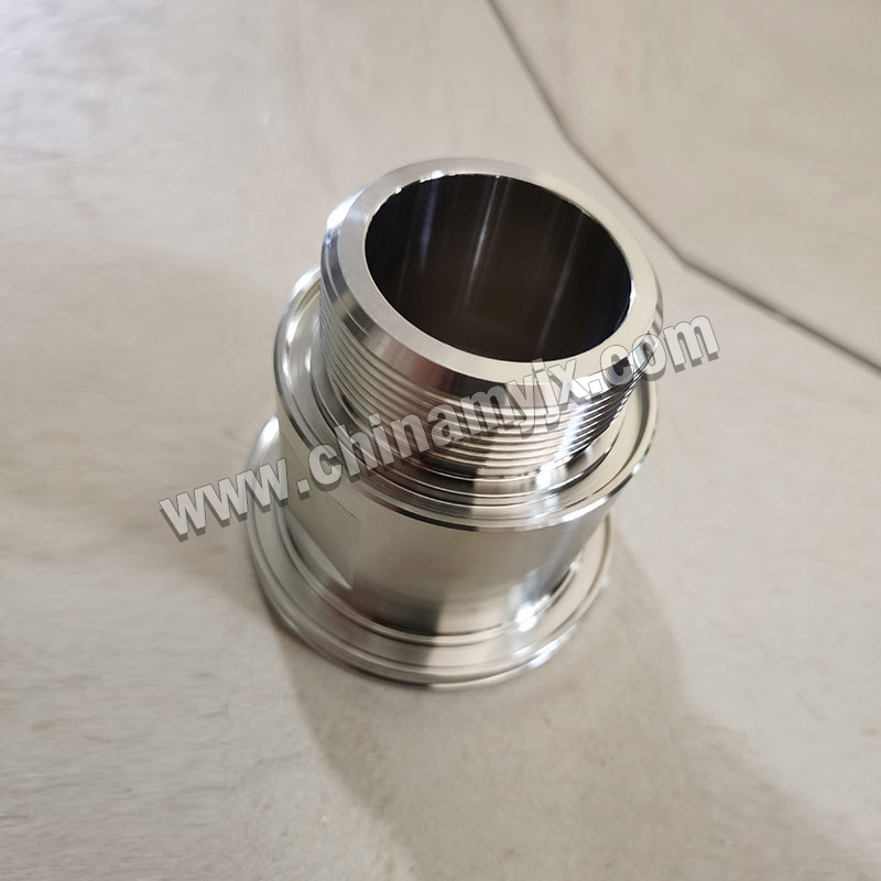 Custom Stainless Steel Vacuum Flange to Male Thread Adapter High Vacuum Conversion Fitting