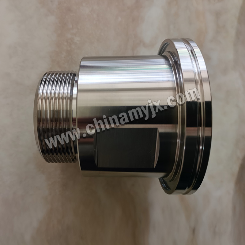 Custom Stainless Steel Vacuum Flange to Male Thread Adapter High Vacuum Conversion Fitting