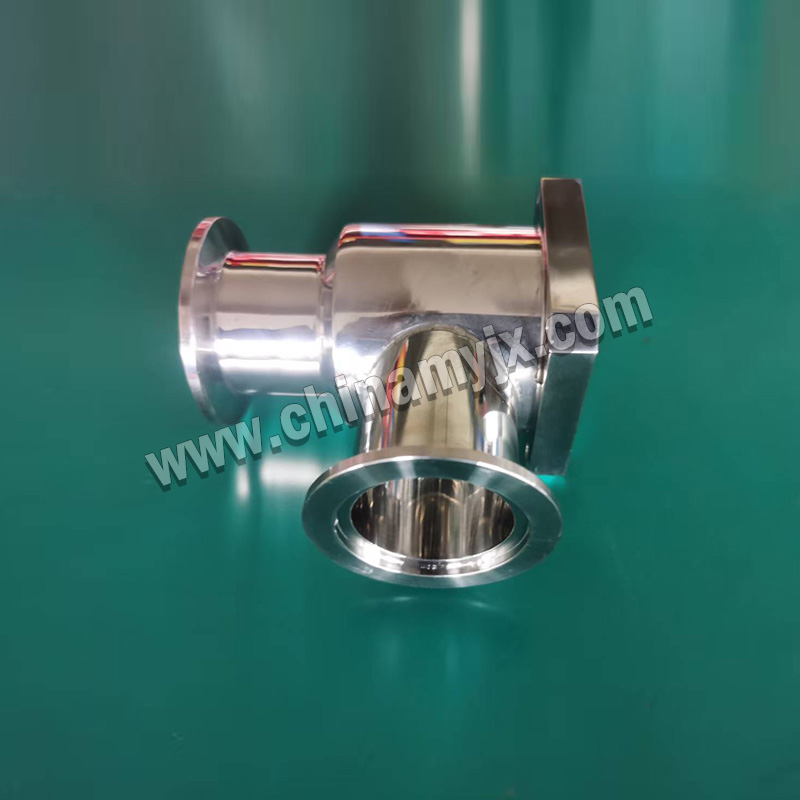 Custom Stainless Steel Vacuum T-Adapter KF/ISO Flange Vacuum Tee Connector for High Vacuum System
