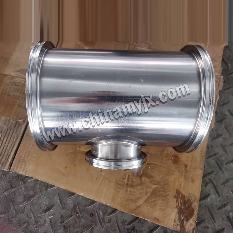 Custom Stainless Steel Vacuum Tee Chamber ISO Flange Vacuum T-Connector with Side Port