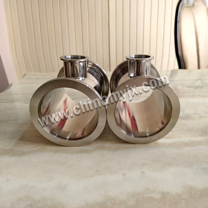 Custom Stainless Steel Vacuum Tee Cylinder ISO Flange Vacuum Manifold with KF Side Port