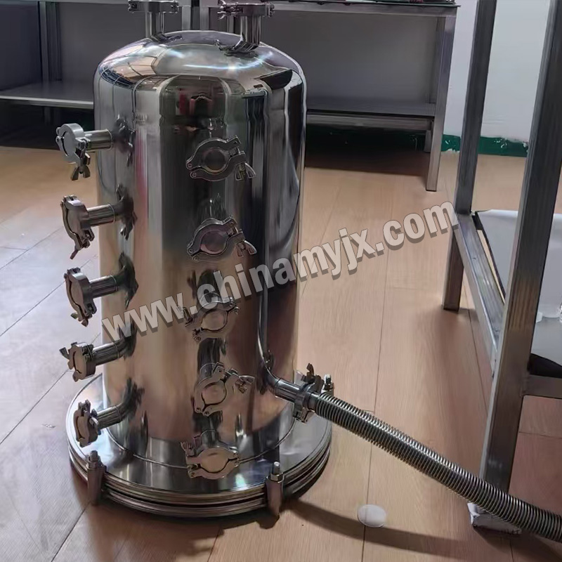 Custom Stainless Steel Vertical Multi-Port Vacuum Chamber / Reactor