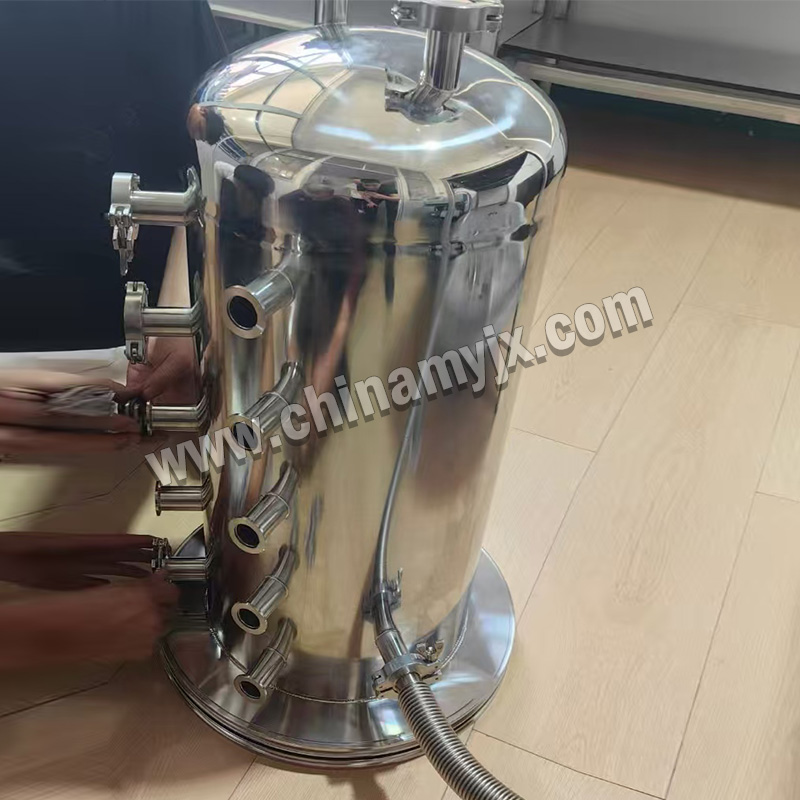 Custom Stainless Steel Vertical Multi-Port Vacuum Chamber / Reactor