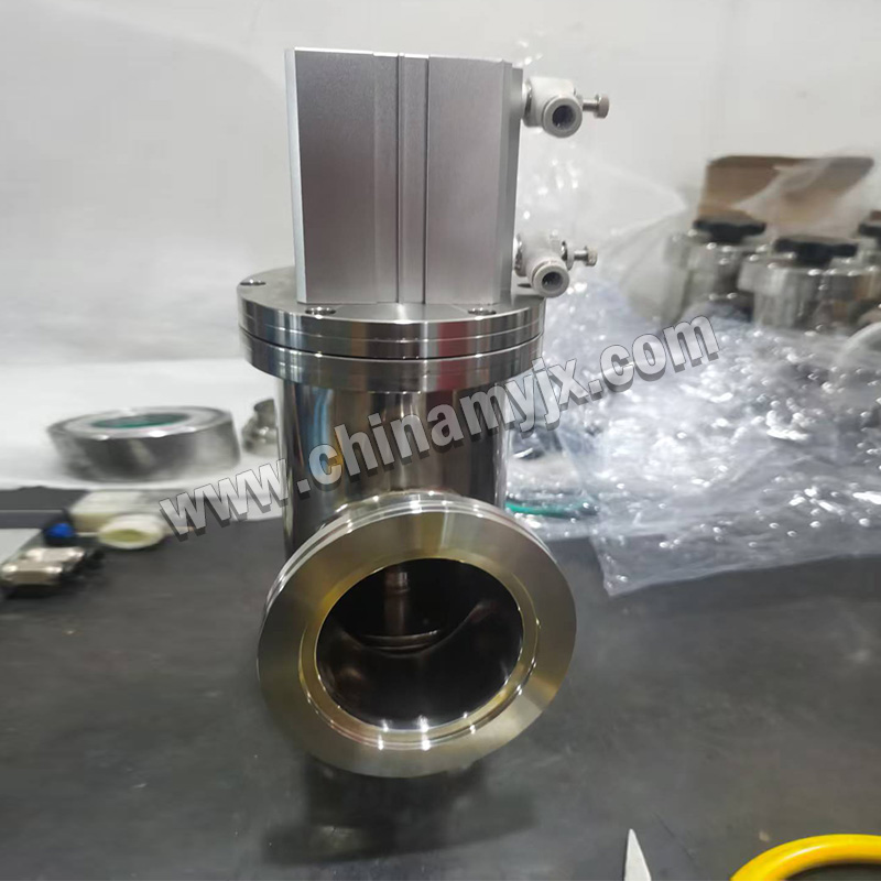 Pneumatic High Vacuum Gate Valve ISO Flange Vacuum Angle Valve for Vacuum Coating Equipment