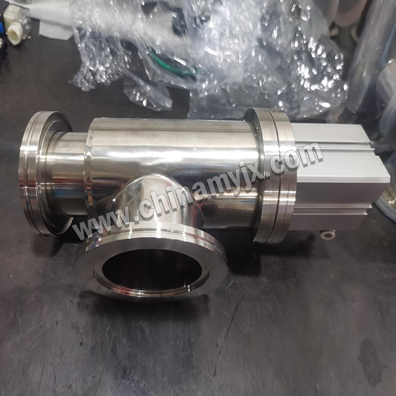 Pneumatic High Vacuum Gate Valve ISO Flange Vacuum Angle Valve for Vacuum Coating Equipment