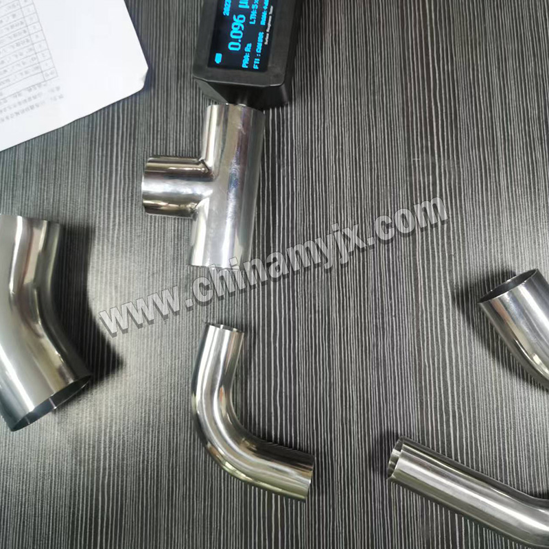 Sanitary Polished Stainless Steel Pipe Fittings 90°/45° Elbows & Tee for Vacuum & Process Systems