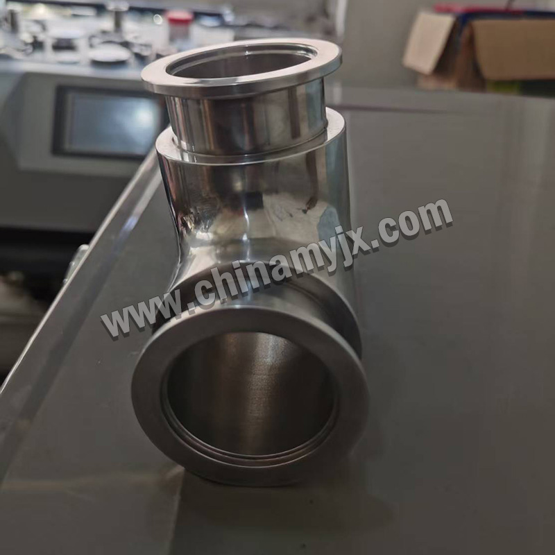 Stainless Steel Vacuum Tee Fitting KF/ISO Tri-Clamp 3-Way Connector