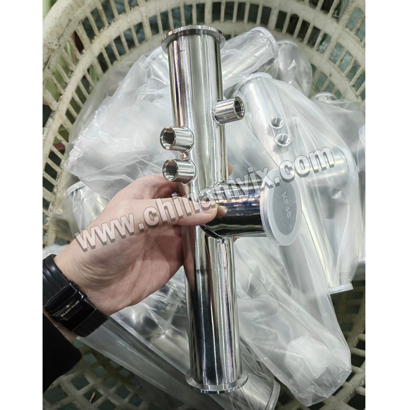 Custom Stainless Steel KF40 Multi-Port Vacuum Manifold for UHV Vacuum Systems