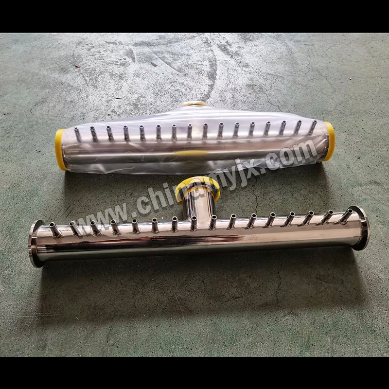 Custom Stainless Steel Multi-Nozzle Sanitary Distribution Manifold for Food/Pharmaceutical Industry