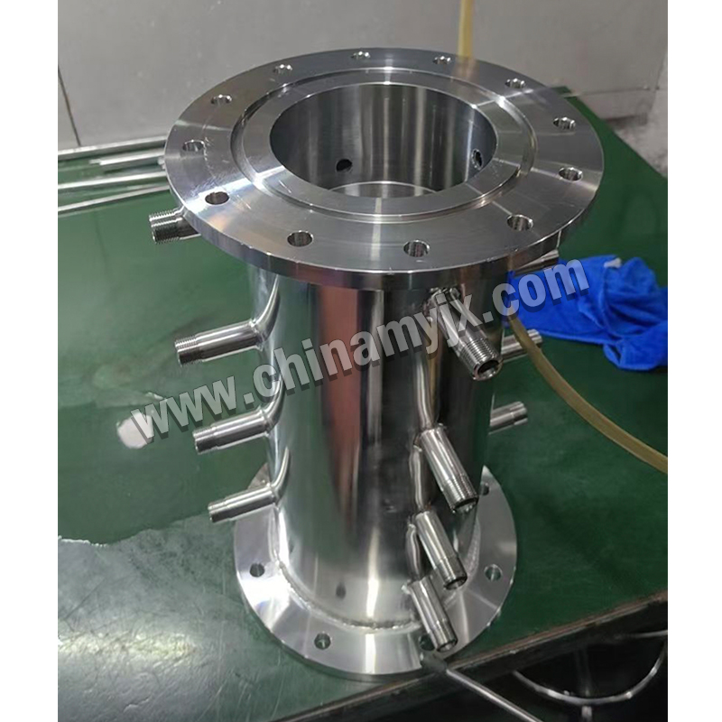 Custom Stainless Steel Multi Port Vacuum Chamber with Flange Ends