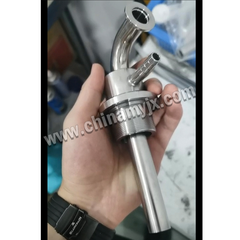 Custom Stainless Steel Sanitary Sampling Dip Tube Assembly