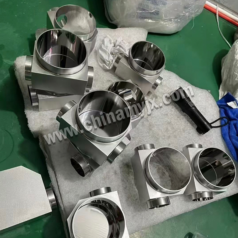 Custom Sanitary Stainless Steel Square Valve Bodies (3-Way/4-Way)