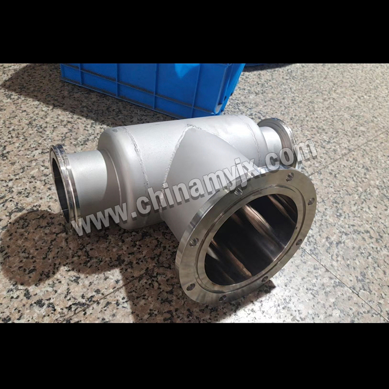 Custom Stainless Steel Y-Type Vacuum Piping (Mixed Flange Connections)