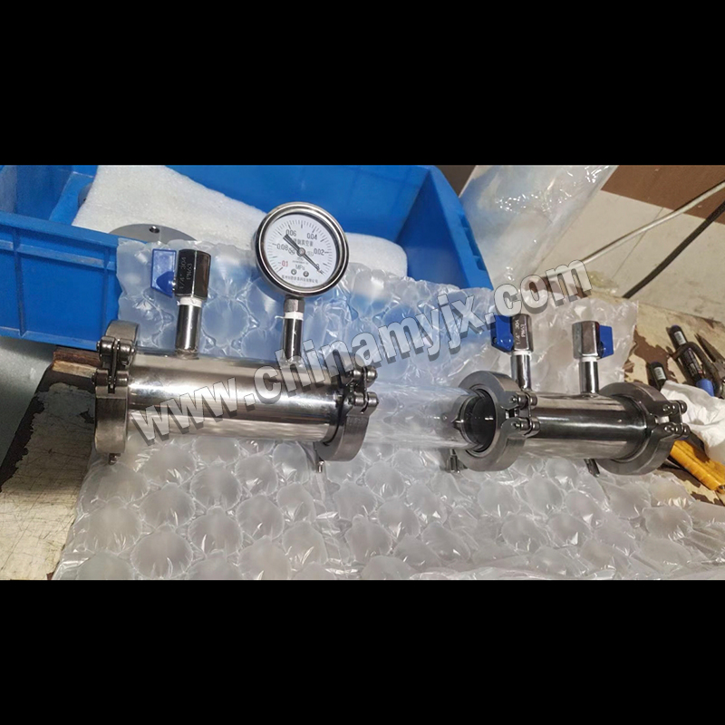 Sanitary Stainless Steel Piping with Pressure Gauge